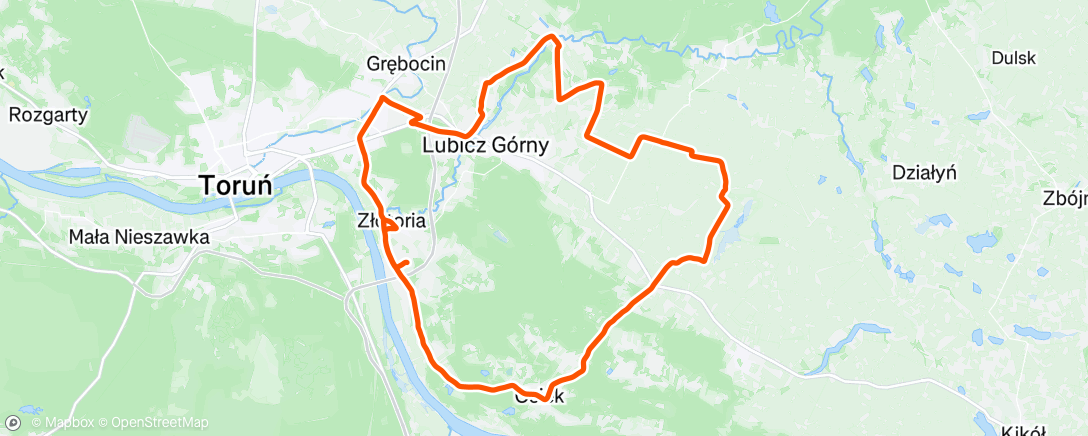 Map of the activity, Lunch Ride