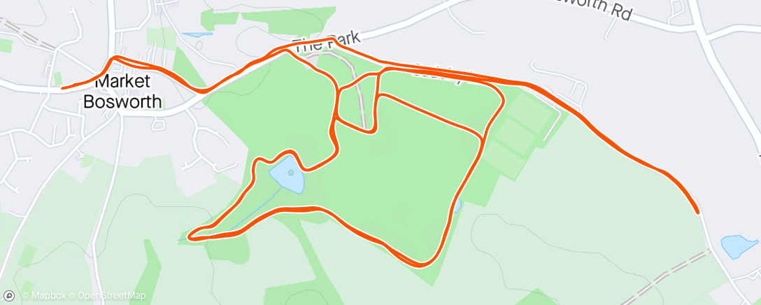 Map of the activity, Park run 17:58 🏆