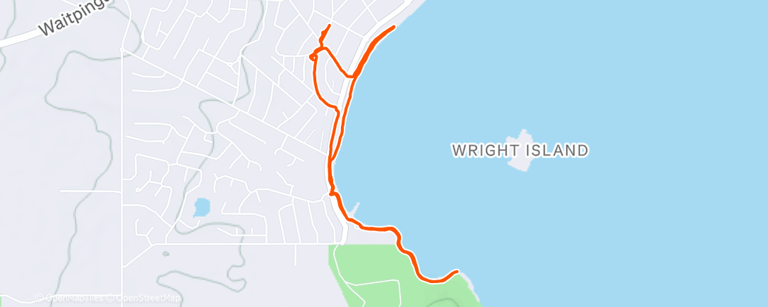 Map of the activity, Walk with Meredy to the bluff jetty