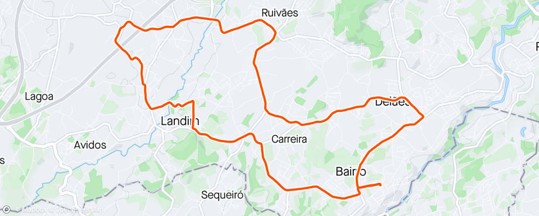Map of the activity, treininho longo.