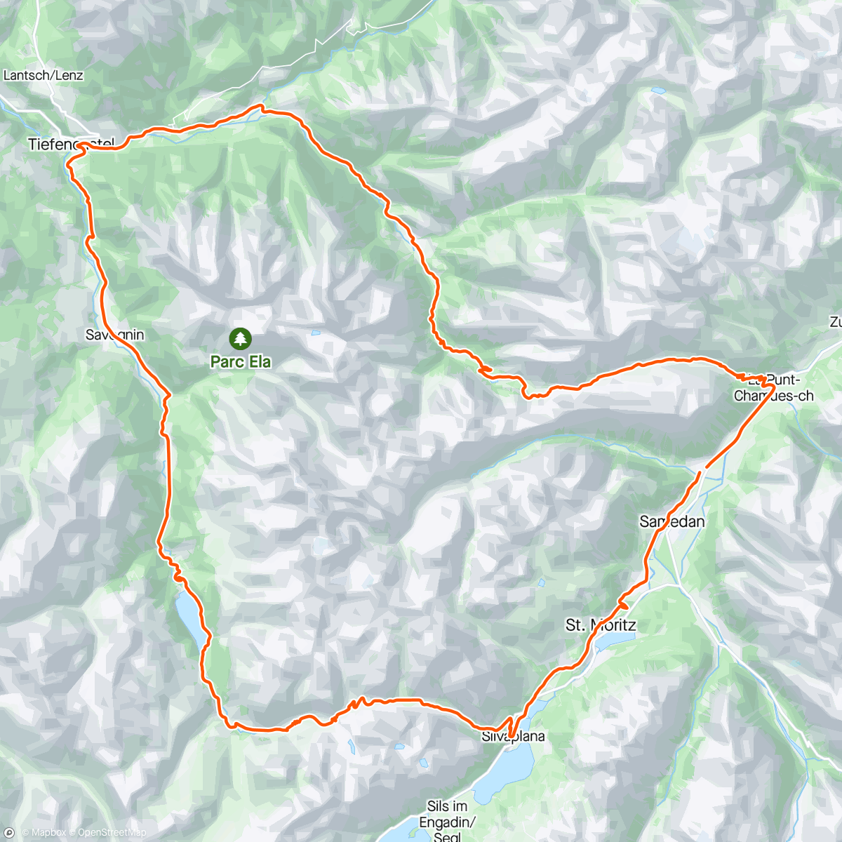 Map of the activity, giro classico