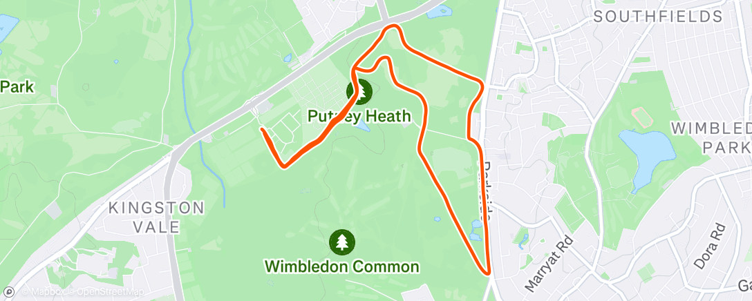 Map of the activity, Morning Run