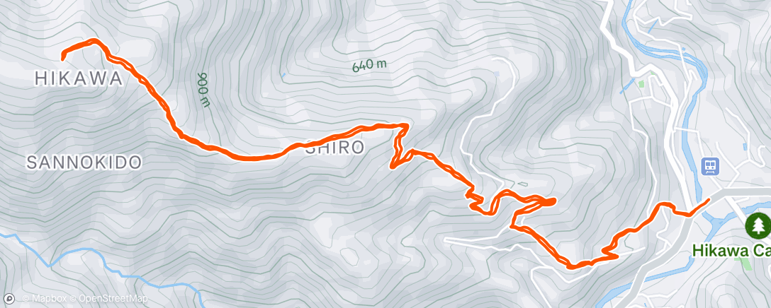 Map of the activity, 雲取山縦走登山