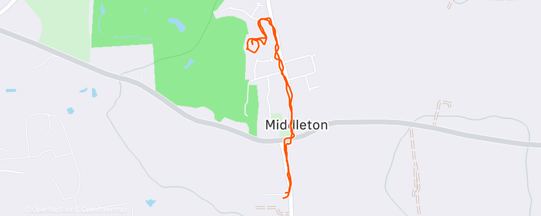 Map of the activity, Middle Mount amble