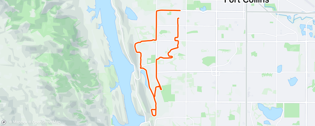 Map of the activity, Evening Ride