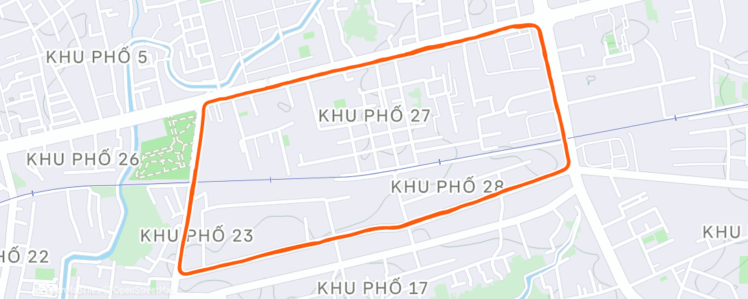 Map of the activity, Morning Run