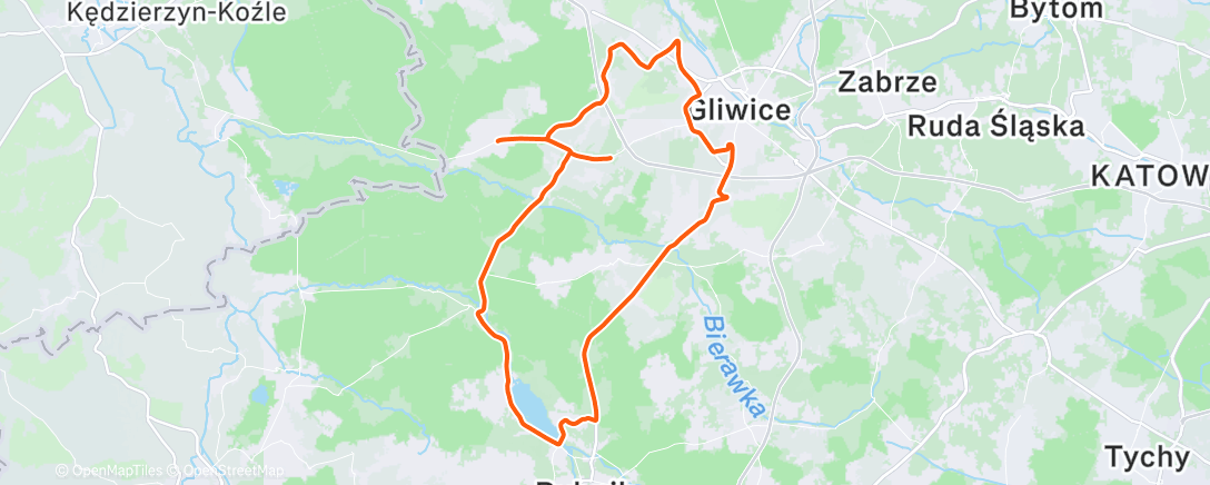 Map of the activity, Cycling