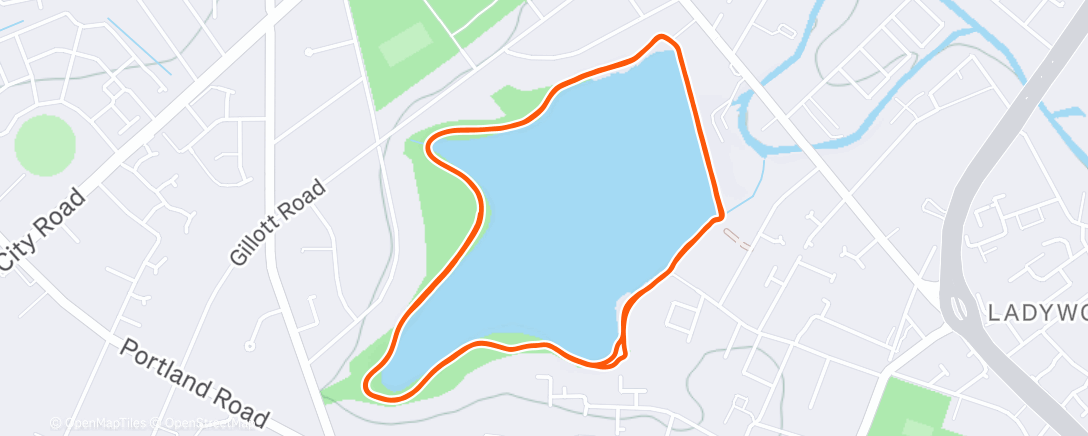 Map of the activity, Morning Run