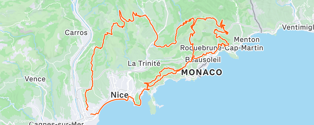 Mapa de la actividad, Morning Ride