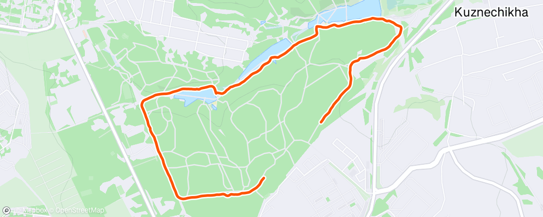 Map of the activity, Дневной забег