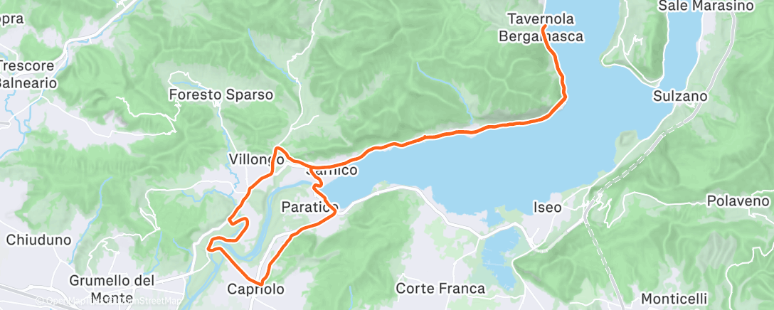 Map of the activity, Утренний велозаезд