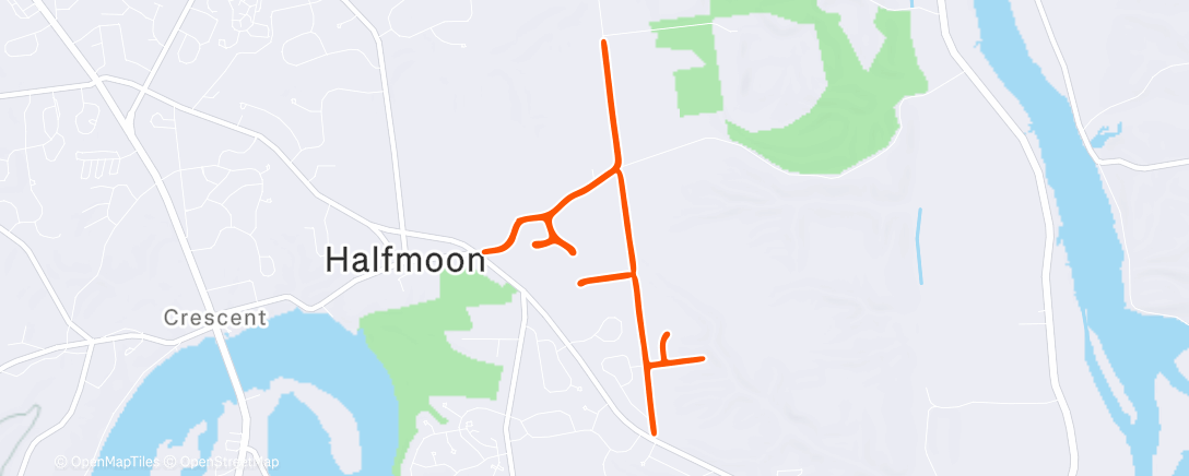 Map of the activity, Lunch Run