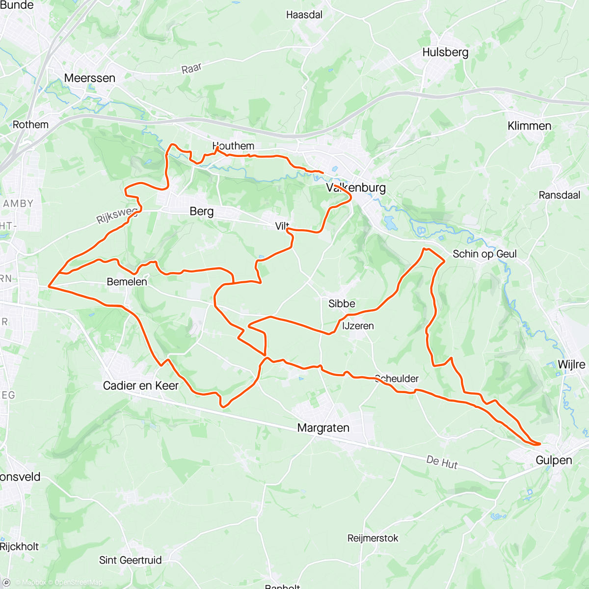 Map of the activity, Gravel Fondo Limburg