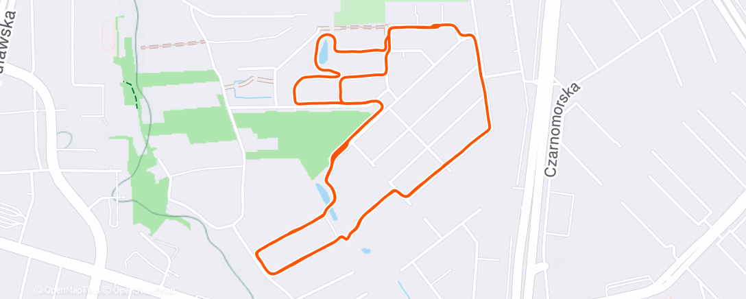 Map of the activity, Afternoon Run