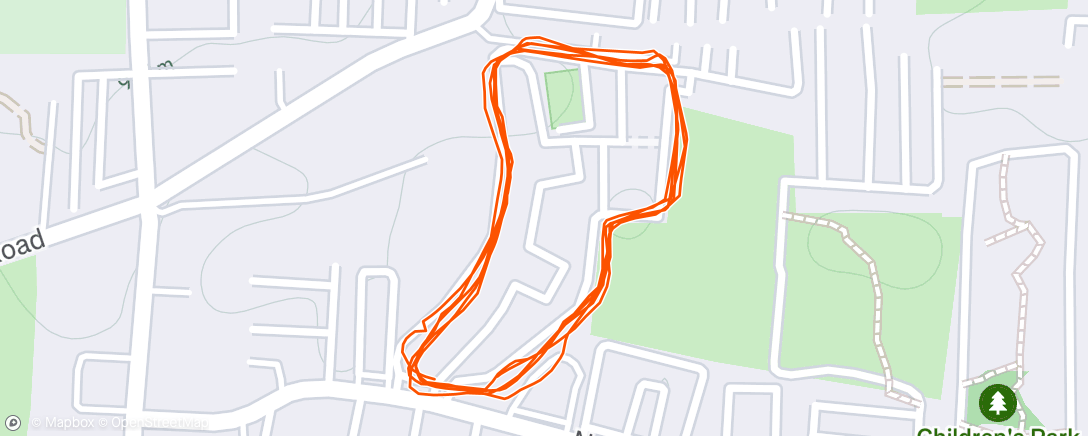Map of the activity, Evening Run