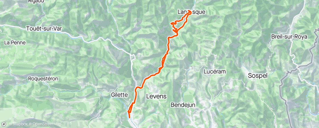 Map of the activity, Loop in Vésubia