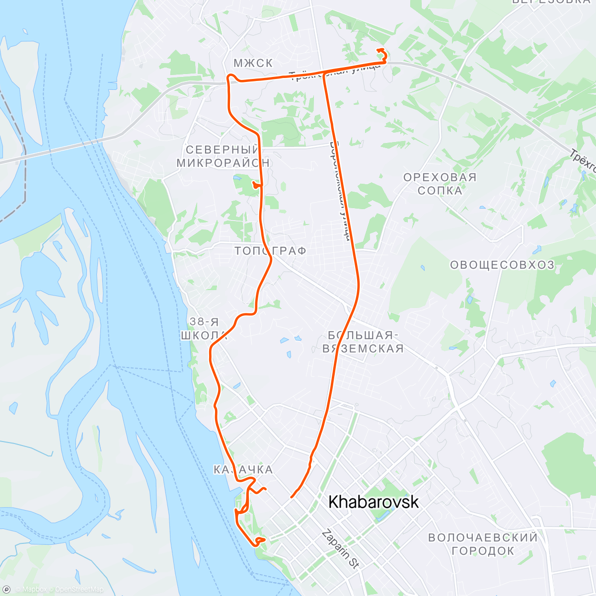 Mapa de la actividad, Afternoon Ride