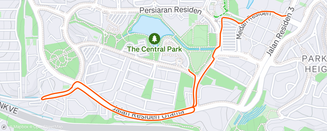 Map of the activity, Afternoon Walk
