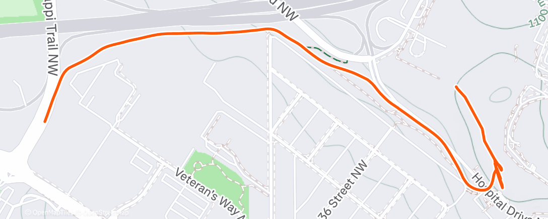 Map of the activity, Afternoon Walk