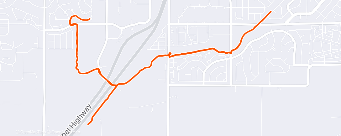 アクティビティ「Afternoon Run」の地図