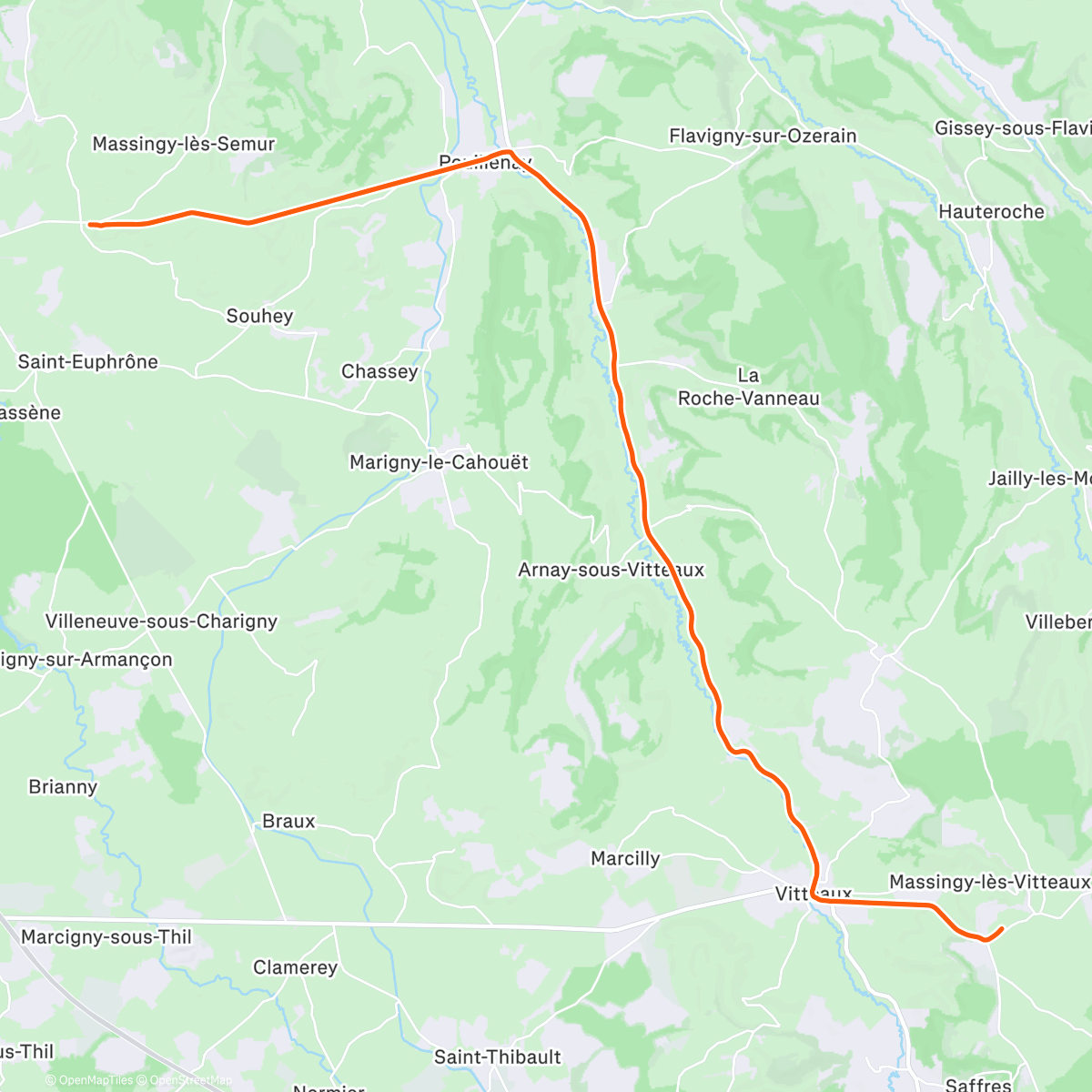 Карта физической активности (ROUVY - Rolling Thunder | Serious FTP Builder)