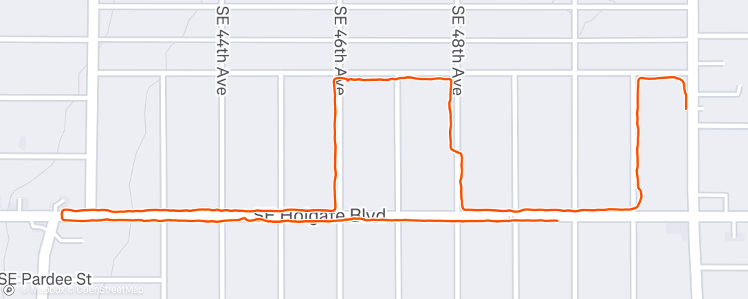 Map of the activity, Evening Walk