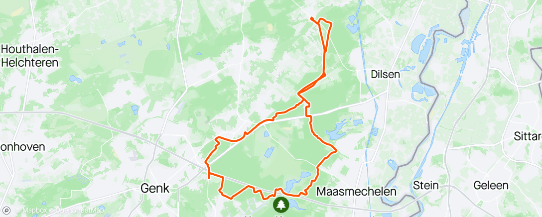 Map of the activity, MTB - brugdag ritje
