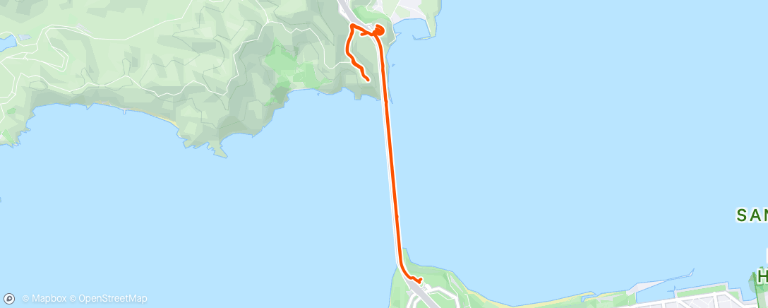 Map of the activity, Caminata de tarde