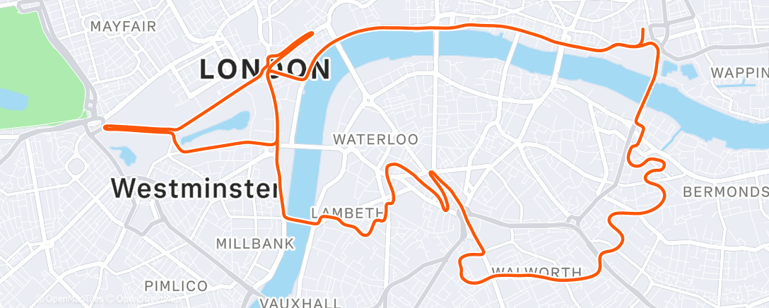 Map of the activity, Zwift - Race:  Stage 4 - Race - Tour de Zwift || Advanced (A) on London 8 in London