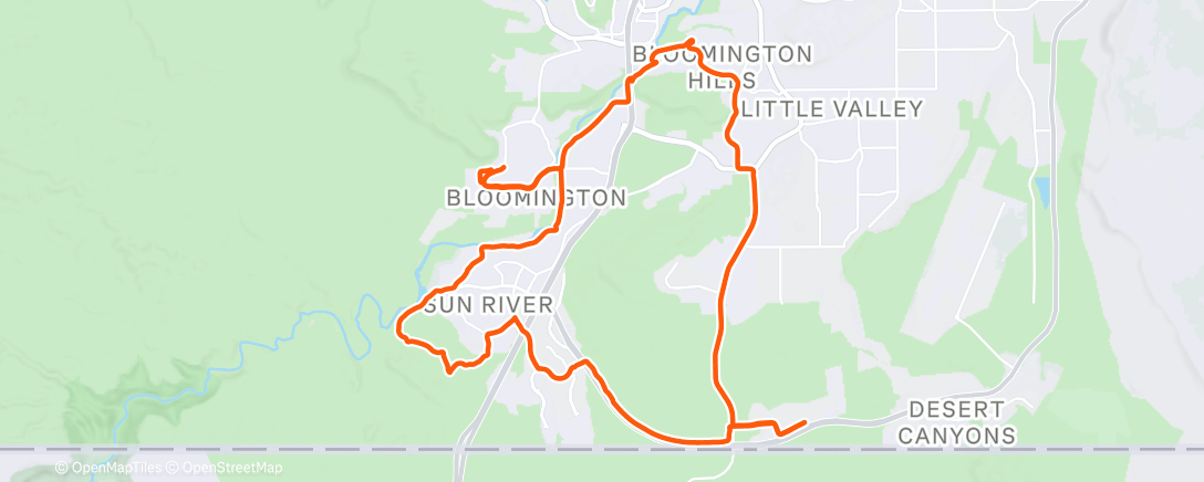 Map of the activity, Lunch Ride