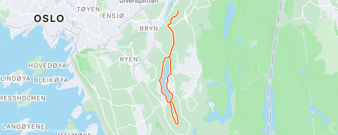 Map of the activity, Østensjøvannet