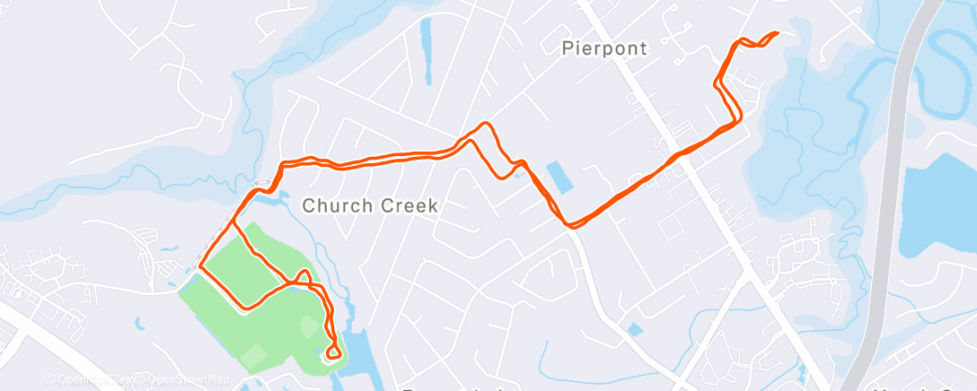 Map of the activity, Lunch Run