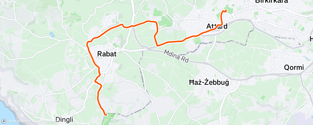 Map of the activity, 10k race