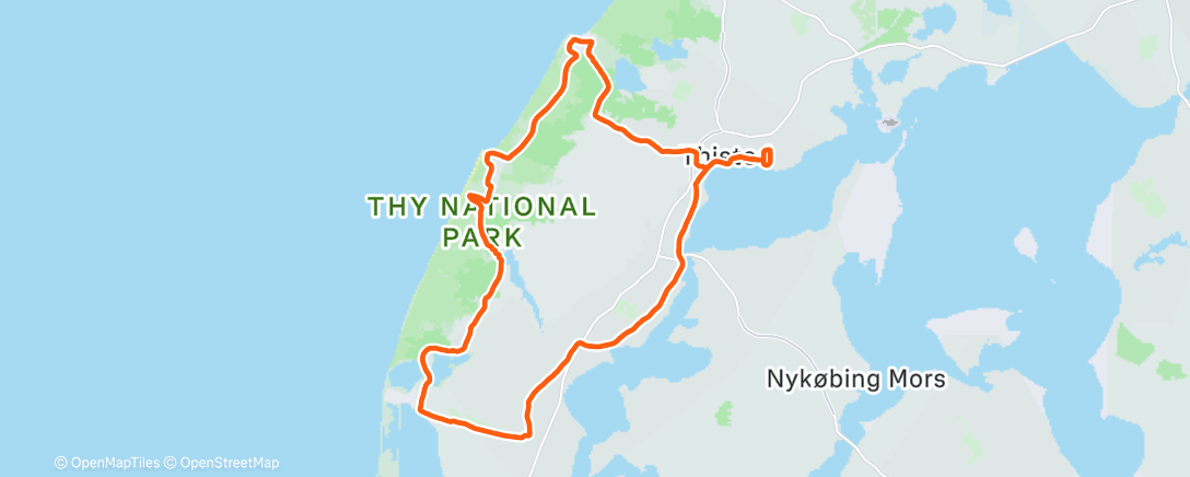 Map of the activity, Cycling