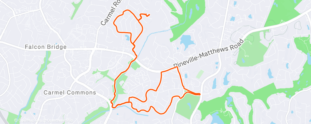 Map of the activity, Morning Run