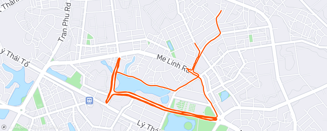 Map of the activity, Morning Run