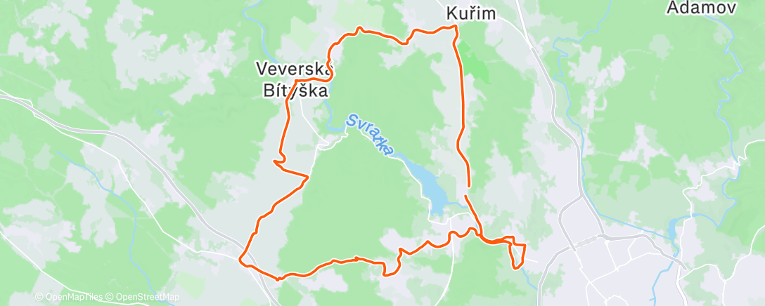 Map of the activity, Afternoon Ride