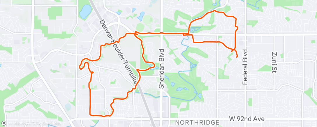 Map of the activity, Afternoon Ride