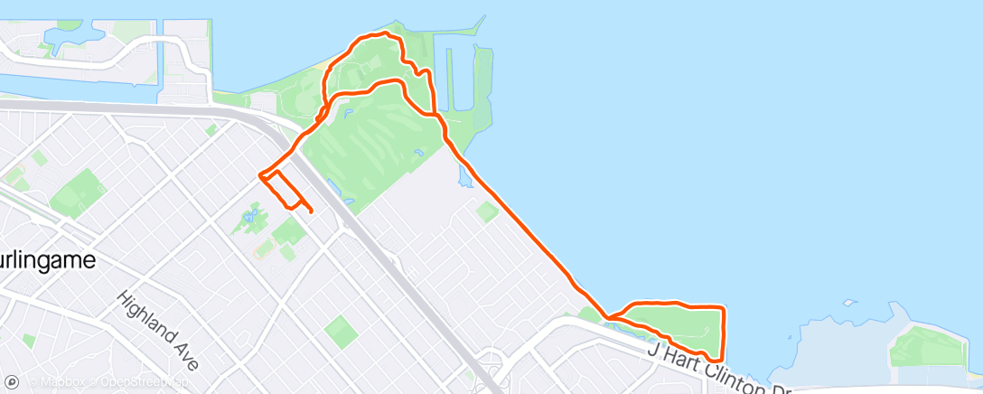 Map of the activity, 6.4mi