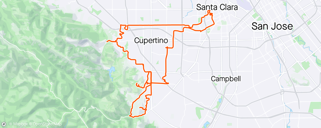 Map of the activity, Santa Clara/Saratoga Ca