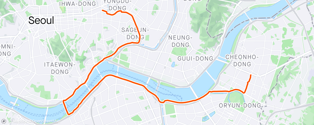 Map of the activity, [자동]출근 라이딩 159회 🎉 helog.xyz
