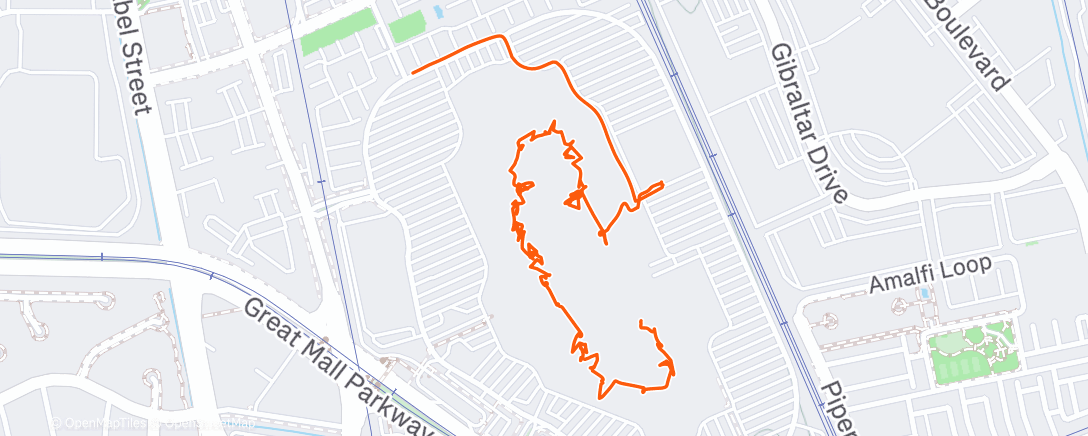 Map of the activity, Evening Walk
