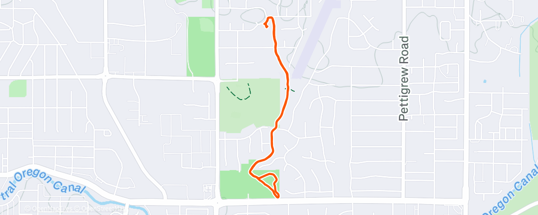 Map of the activity, Afternoon Walk