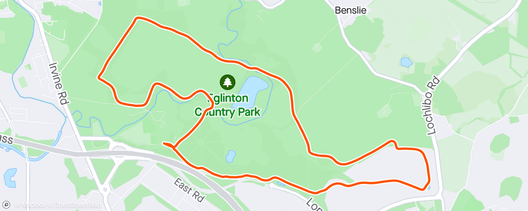 Mappa dell'attività Club trail run at Eglinton