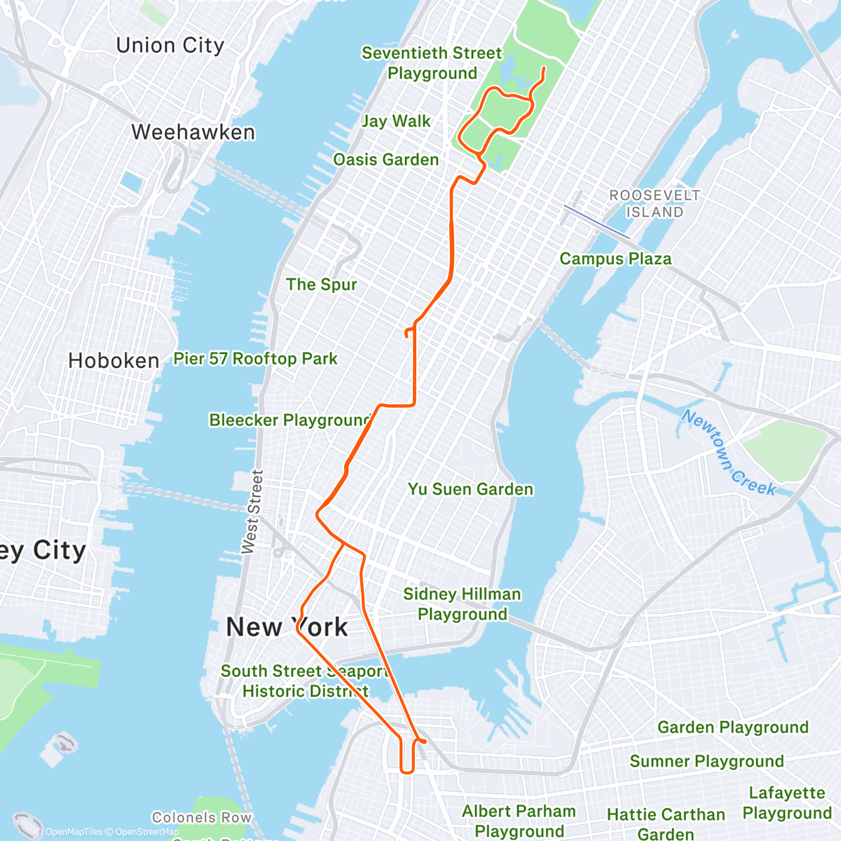 Map of the activity, Gravel Grinder #16 - Going Up The Zones on The Double Borough in New York