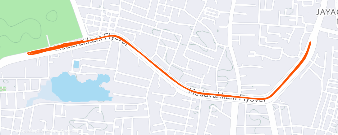 Map of the activity, Evening Run