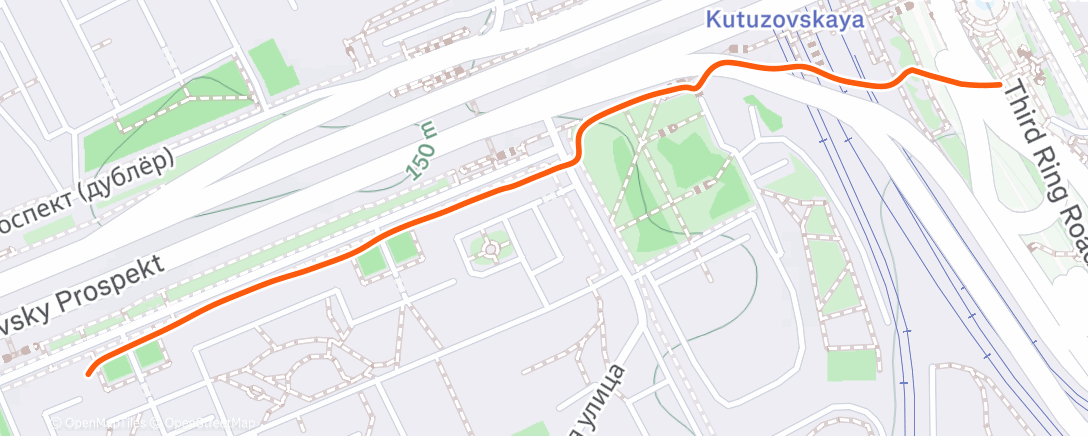 Map of the activity, Утренний забег