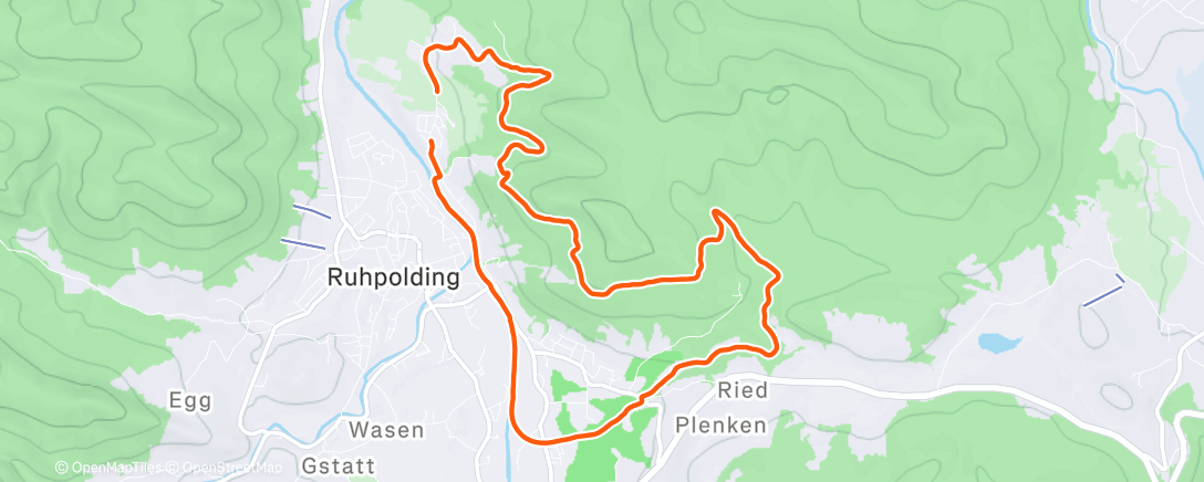 Map of the activity, Endurance run