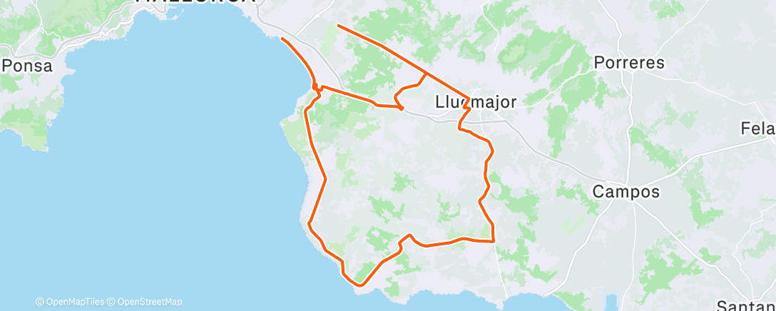 Map of the activity, Morning Ride