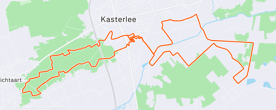 Map of the activity, MTB Hel Van Kasterlee